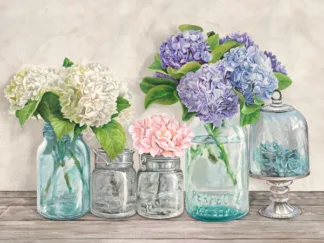 JENNY THOMLINSON - Flowers in Mason Jars (detail)