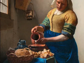 JAN VERMEER - The Milkmade (detail)