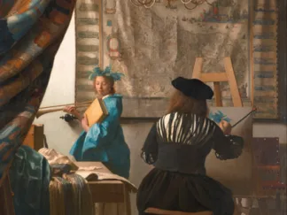 JAN VERMEER - The Art of Painting (detail)