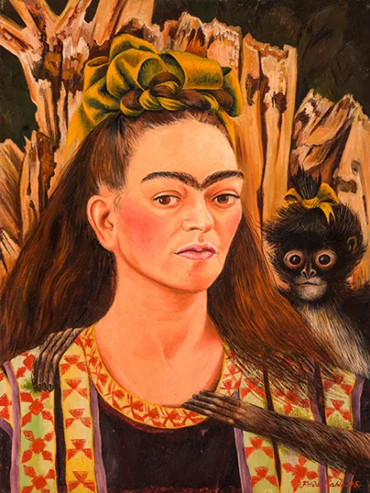 FRIDA KAHLO - Self Portrait with Monkey 1945