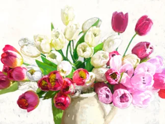 KELLY PARR - Bouquet on White Background