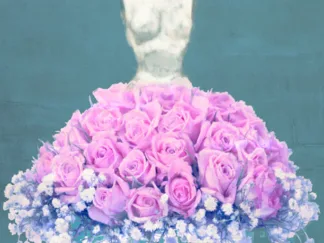 KELLY PARR - Dressed in Flowers II (Ocean Blue)