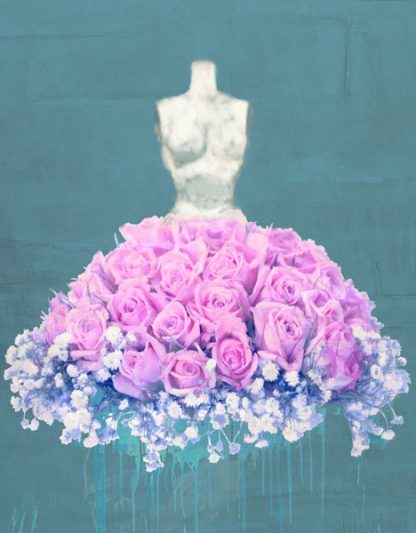 KELLY PARR - Dressed in Flowers II (Ocean Blue)