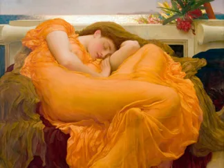 FREDERIC LEIGHTON - Flaming June (detail)