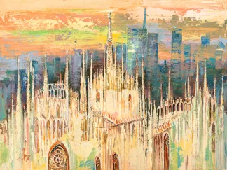 LUIGI FLORIO - Tramonto su Milano