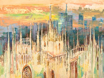 LUIGI FLORIO - Tramonto su Milano