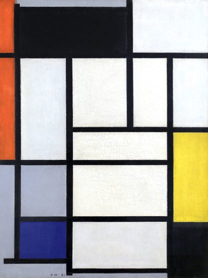 PIET MONDRIAN - Composition with Red, Black, Yellow, Blue and Grey