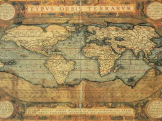 ABRAHAM ORTELIUS - Typus Orbis Terrarum,1587