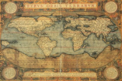 ABRAHAM ORTELIUS - Typus Orbis Terrarum,1587