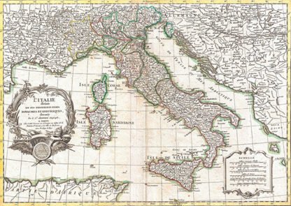 ROBERT JANVIER - Map of Italy, 1770