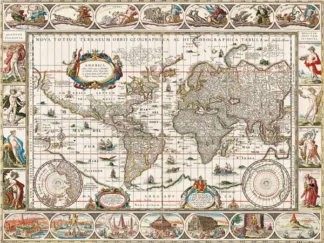 JAN AERTSE VAN DEN ENDE - Nova Totius Terrarum Orbis Geographica ac Hydrographica Tabula (1635–1649)