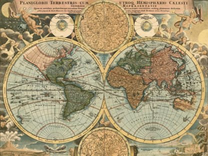 JOHANNE BAPTIST HOMMAN - Planiglobii Terrestris, 1716 (detail)