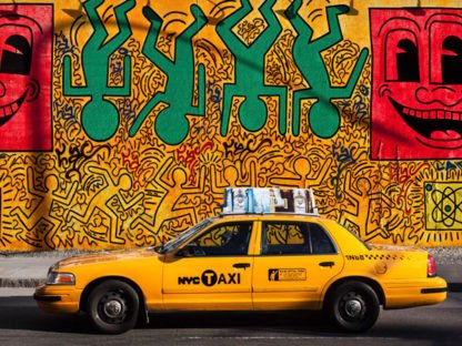 MICHEL SETBOUN - Taxi and Mural Painting, NYC
