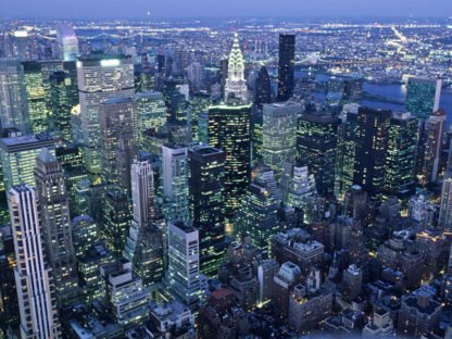 MICHEL SETBOUN - Manhattan Skyline at Dusk, NYC