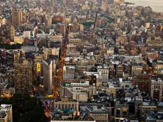 MICHEL SETBOUN - Aerial View of Manhattan, NYC