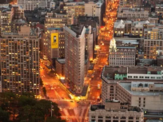 MICHEL SETBOUN - Aerial View of Flatiron Building, NYC