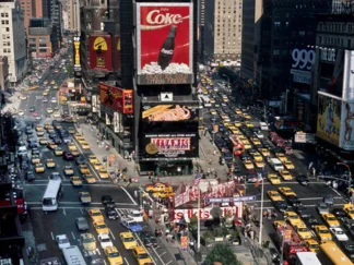 MICHEL SETBOUN - Traffic in Times Square, NYC