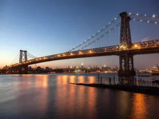 MICHEL SETBOUN - Queensboro Bridge and Manhattan from Brooklyn, NYC