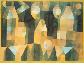 PAUL KLEE - Three Houses and a Bridge