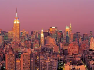 RICHARD BERENHOLTZ - Sunset over Manhattan