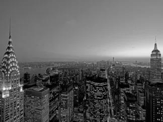 RICHARD BERENHOLTZ - Midtown and Lower Manhattan at Dusk