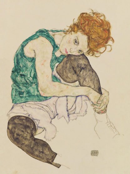 EGON SCHIELE - Seated Woman with Bent Knee