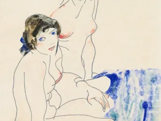 EGON SCHIELE - Two Female Nudes by the Water