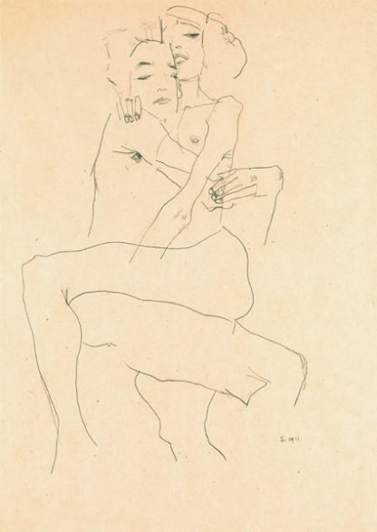 EGON SCHIELE - Couple Embracing