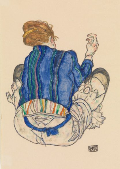 EGON SCHIELE - Seated Woman Back View