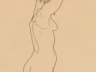 EGON SCHIELE - Standing Nude, Facing Right
