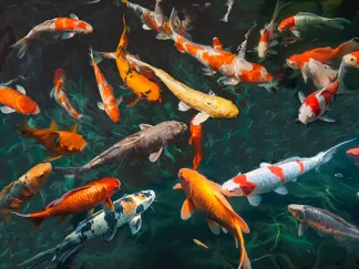 TEO RIZZARDI - Pond with Koi-Fish