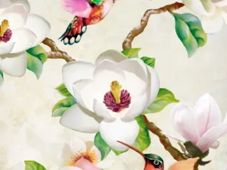TERRY WANG - Magnolia and Humming Birds