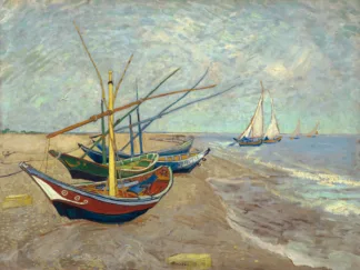 VINCENT VAN GOGH - Fishing Boats on the Beach at Les Saintes-Maries-de-la-Mer