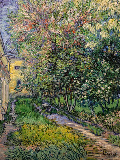 VINCENT VAN GOGH - The Garden at the Asylum at Saint-Rémy