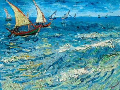 VINCENT VAN GOGH - Seascape at Saintes-Maries, 1888