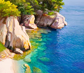 ADRIANO GALASSO - Caletta nel Mediterraneo