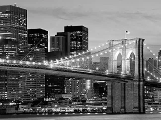 ANONYMOUS - Brooklyn Bridge at Night (detail)
