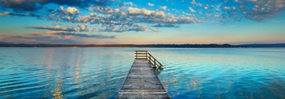 FRANK KRAHMER - Boat Ramp and Filigree Clouds, Bavaria, Germany